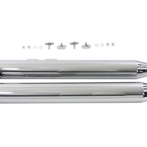 Muffler Set with Black Shooter Style Ends for Harley-Davidson