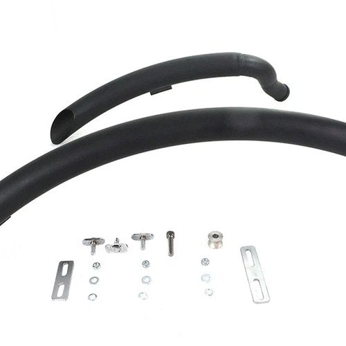 Wyatt Gatling Street Sweeper Exhaust Pipe Set Black for Harley-Davidson