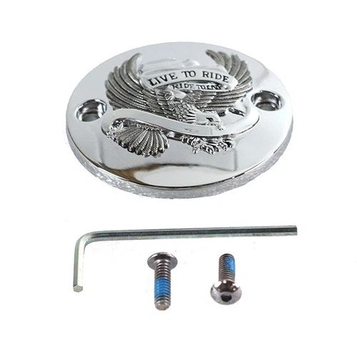 M8 Ignition System Cover Eagle Chrome for Harley-Davidson