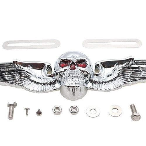 Skull Wing License Plate Ornament for Harley-Davidson