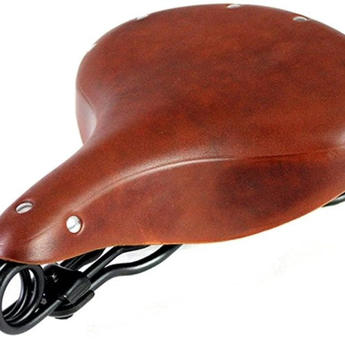 Double Steel Saddle Solo Seat Honey Brown for Harley-Davidson