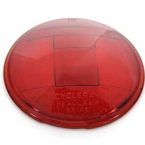 Replica Headlamp Glass Lens Red for Harley-Davidson