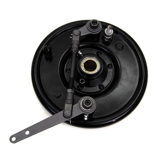 Dual Cam Brake Backing Plate Assembly Black for Harley-Davidson