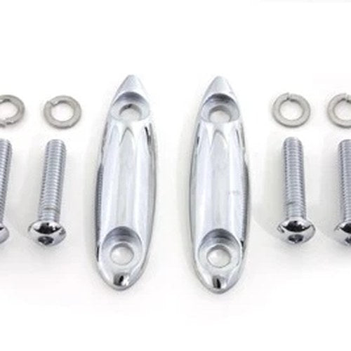 Chrome Turn Signal Block Off Plates for Harley-Davidson