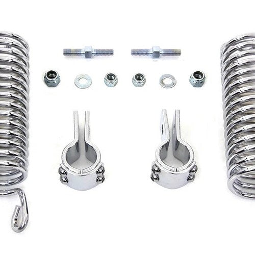 Chrome 7 inch Seat Spring Kit for Harley-Davidson