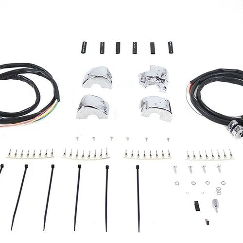 Handlebar Control Switch Housing Kit Chrome for Harley-Davidson