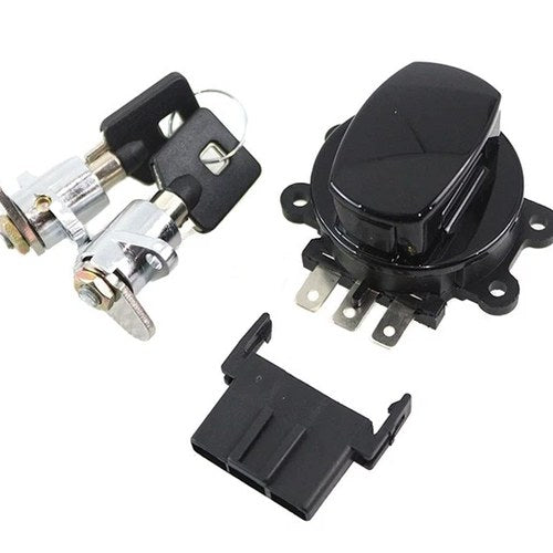 Side Hinge Ignition Switch and Saddlebag Lock Kit Black for Harley-Davidson