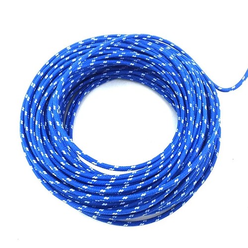 Blue with White Dot 25' Braided Wire for Harley-Davidson