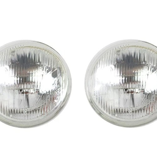 Clear 4-1/2 inch 12 Volt Sealed Beam Spotlamp Bulb Set for Harley-Davidson