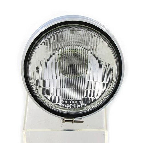 5-3/4 inch Round Stock Type Chrome Headlamp for Harley-Davidson