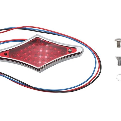 Chrome Diamond LED Flat Back Tail Lamp for Harley-Davidson