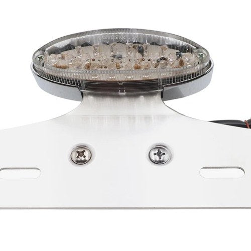 Chrome Mini LED Cateye Tail Lamp Clear Lens for Harley-Davidson