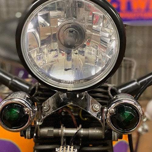 Tail Lamp Lens Set Faceted Green for Harley-Davidson