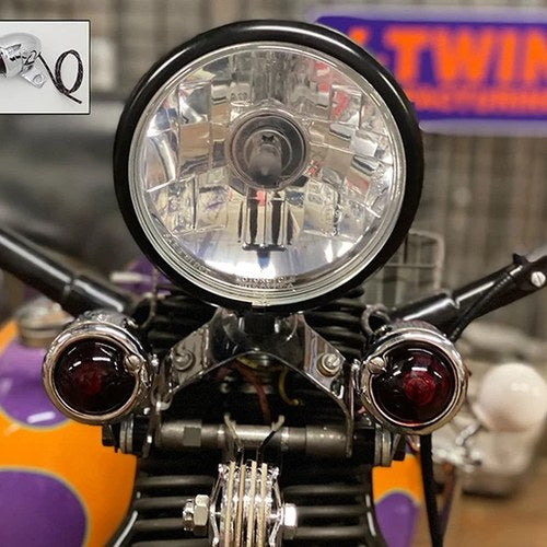 Replica Guide Bullet Turn Signal Set Front for Harley-Davidson