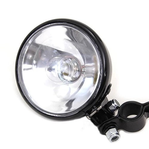 Black Spotlamp Assembly with Bulb for Harley-Davidson