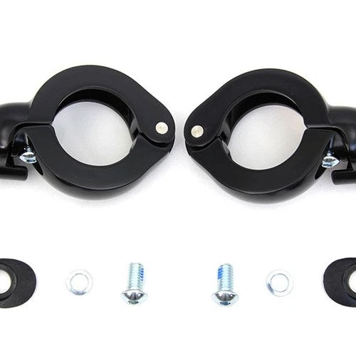 Black Turn Signal Relocation Kit 41mm Forks for Harley-Davidson