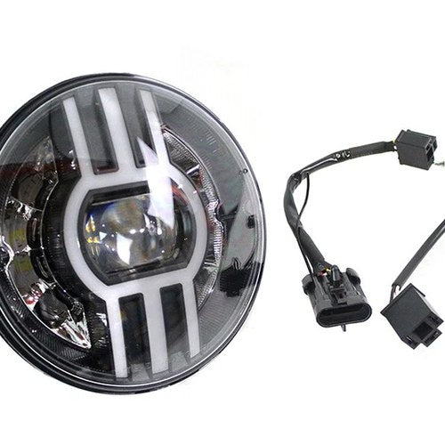 Cyron 7 inch Beast 2 Integrated Headlamp Black for Harley-Davidson