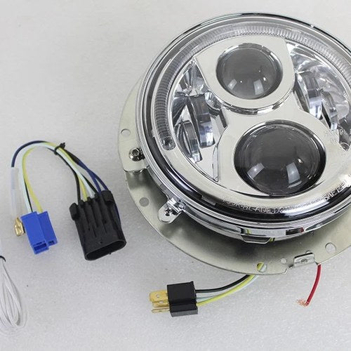 7 inch LED Headlamp Assembly Chrome for Harley-Davidson