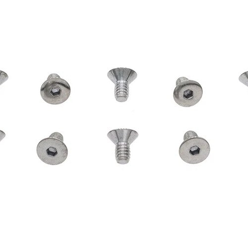 Allen Flat Head Screws Chrome 1/4 inch x 1/2 inch for Harley-Davidson