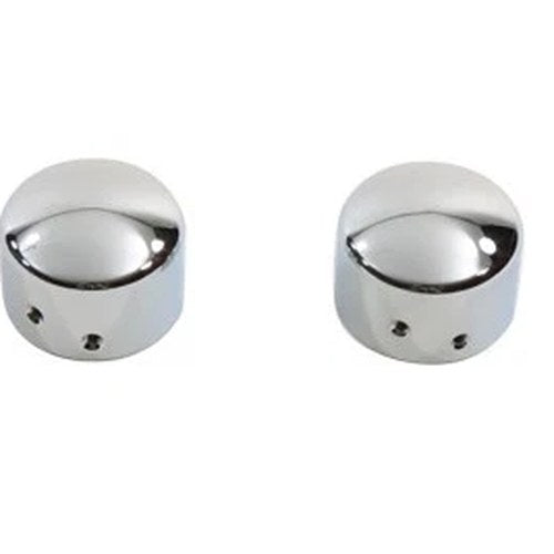 Chrome Front Axle Cap Cover Set Cap Style for Harley-Davidson