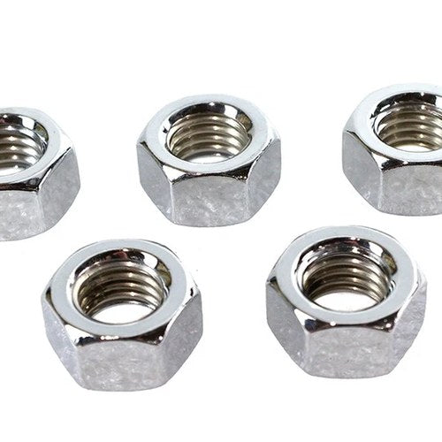 Chrome Hex Nuts 5/8 inch-11 for Harley-Davidson