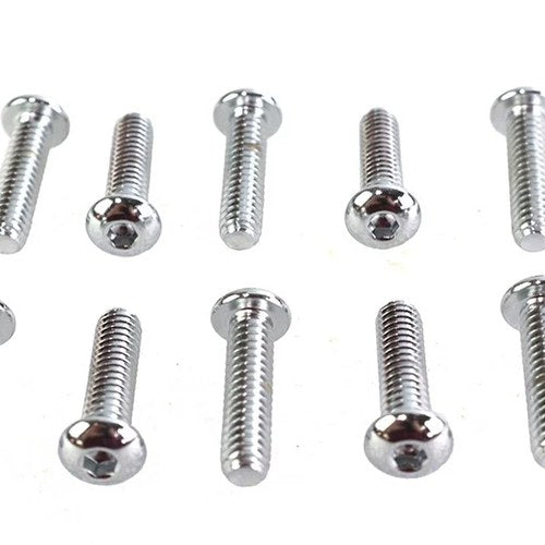 Allen Button Head Screws Chrome 1/4 inch X 1 inch for Harley-Davidson