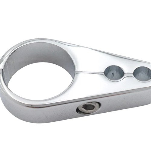 Dual Throttle Cable Clamp Chrome for Harley-Davidson