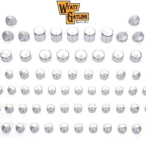 Wyatt Gatling Chrome Bolt Cap 76 Piece Cover Kit for Harley-Davidson