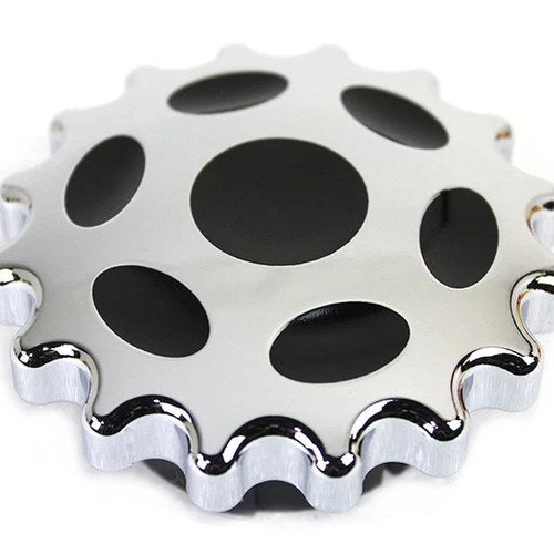 Sprocket Gas Cap Non-Vented Chrome for Harley-Davidson