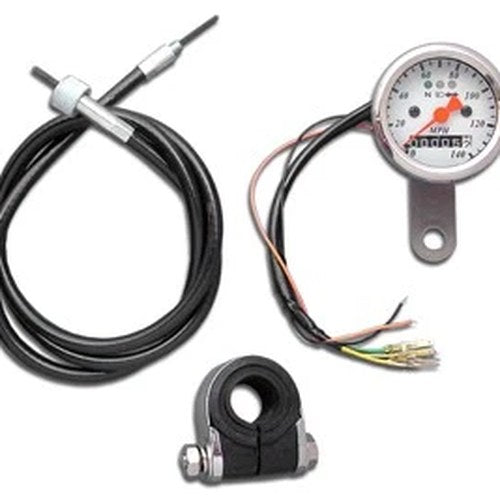 Mini 48mm Speedometer with 2:1 Ratio for Harley-Davidson
