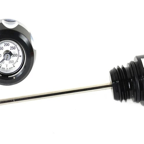 M8 Black and Machined Oil Temperature Dipstick for Harley-Davidson