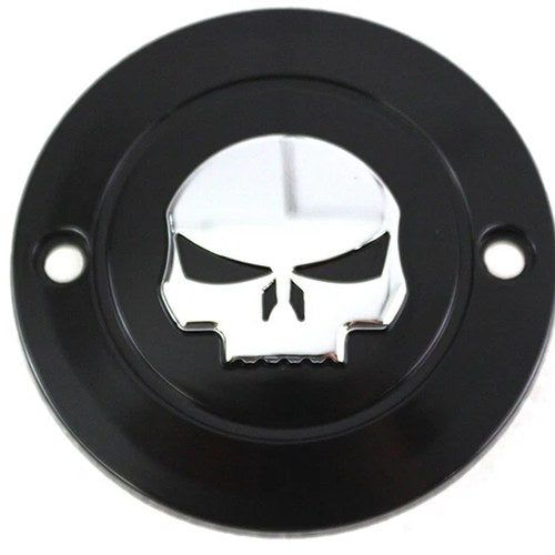 V-Twin For 78283B Skull Ignition System Cover 2-Hole Black