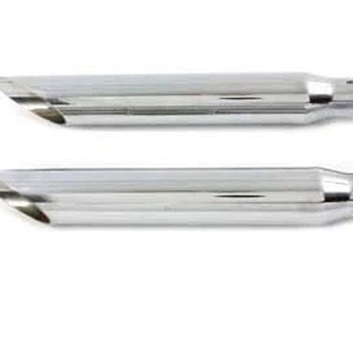 16-1/2 inch Baloney Slice Slip On Muffler Chrome for Harley-Davidson