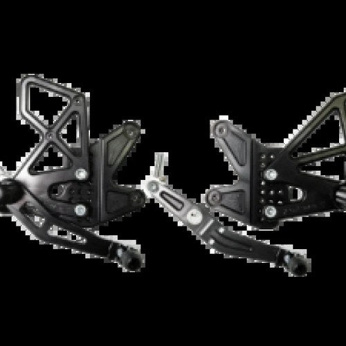 Vortex Racing RS616K YZF-R6 Rear Sets for Yamaha 2006-2016, Black