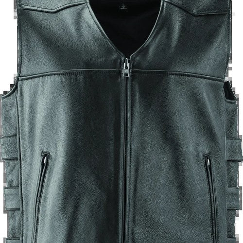 Kuryakyn River Road Plains Leather Vest Black 2XL with Concealed Carry Pocket