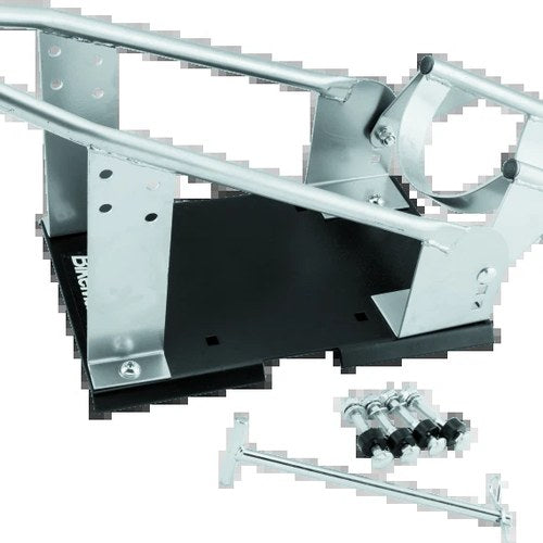 BikeMaster Heavy Duty Wheel Chock - Silver for Trailers, Trucks, and Shops