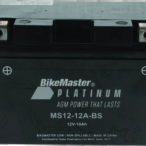 BikeMaster Agm Battery MS12-12A-BS – Fits Kawasaki Ninja 650 & Suzuki Hayabusa