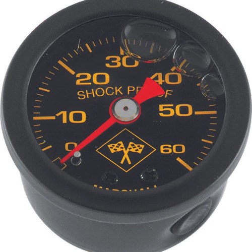 For Biker's Choice 0-60 PsI Oil Pressure Gauge With Black Face And Bezel
