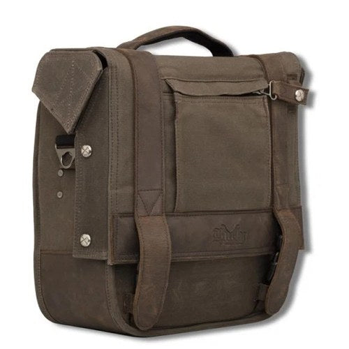 Burly Brand Voyager Saddlebag for Harley-Davidson & Triumph - Dark Oak