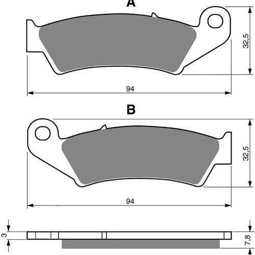 Goldfren Front Brake Disc Pads K5 For Honda XR 600 RL 1990