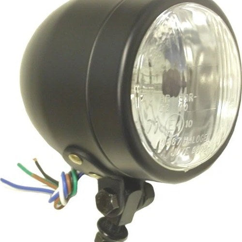 Headlight Complete Black Bottom Mount 4.5"(E Marked)