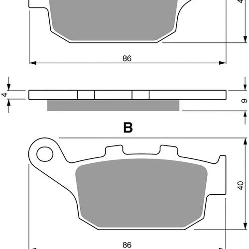Goldfren S33 Brake Pads Rear For Suzuki S 650 L3 Gladius Non ABS 2009-2014