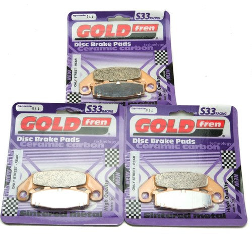 Goldfren S33 Brake Pads Front & Rear For Kawasaki KR-1 (KR 250 B2) 1989