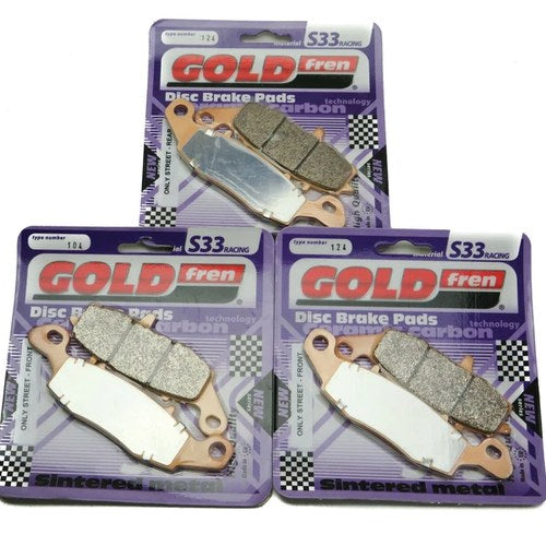 Goldfren S33 Brake Pads Front & Rear For Kawasaki VN 1700 E9F Classic 2009