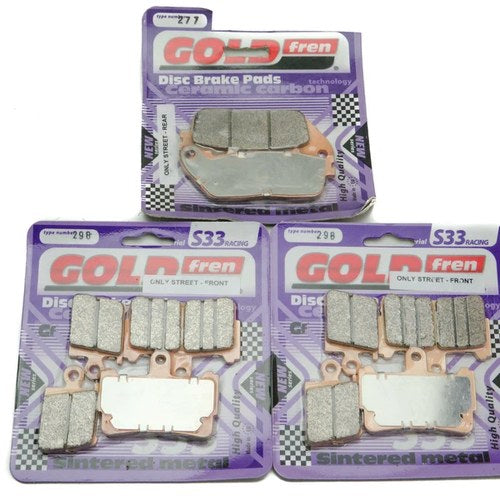 Goldfren S33 Brake Pads Front & Rear For Honda Vfr 1200 FA GT 2014-2015