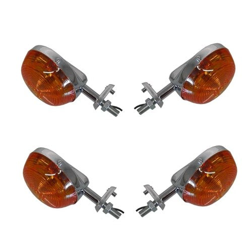 Indicators Complete Set of 4 Front & Rear For Yamaha RD 50 M (Cast Wheel) 1979