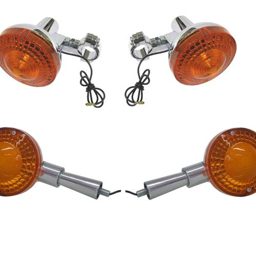 Turn Signals Set of 4 Front & Rear For Yamaha DT 125 Twin Shock 1974-1977