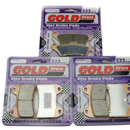 Goldfren S33 Brake Pads Front & Rear For Bmw R Nine T Pure K22/1170cc 2016-2018
