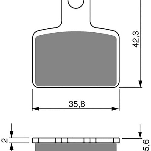 Goldfren AD282, FA495 as fitted to Beta Evo's 2009-2012 Disc Pads (Pair)