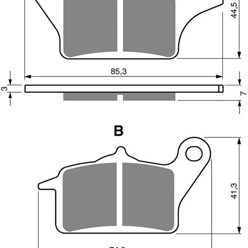 Goldfren AD336, FA625 as fitted Honda AFS110 12-13 Front Disc Pads (Pair)